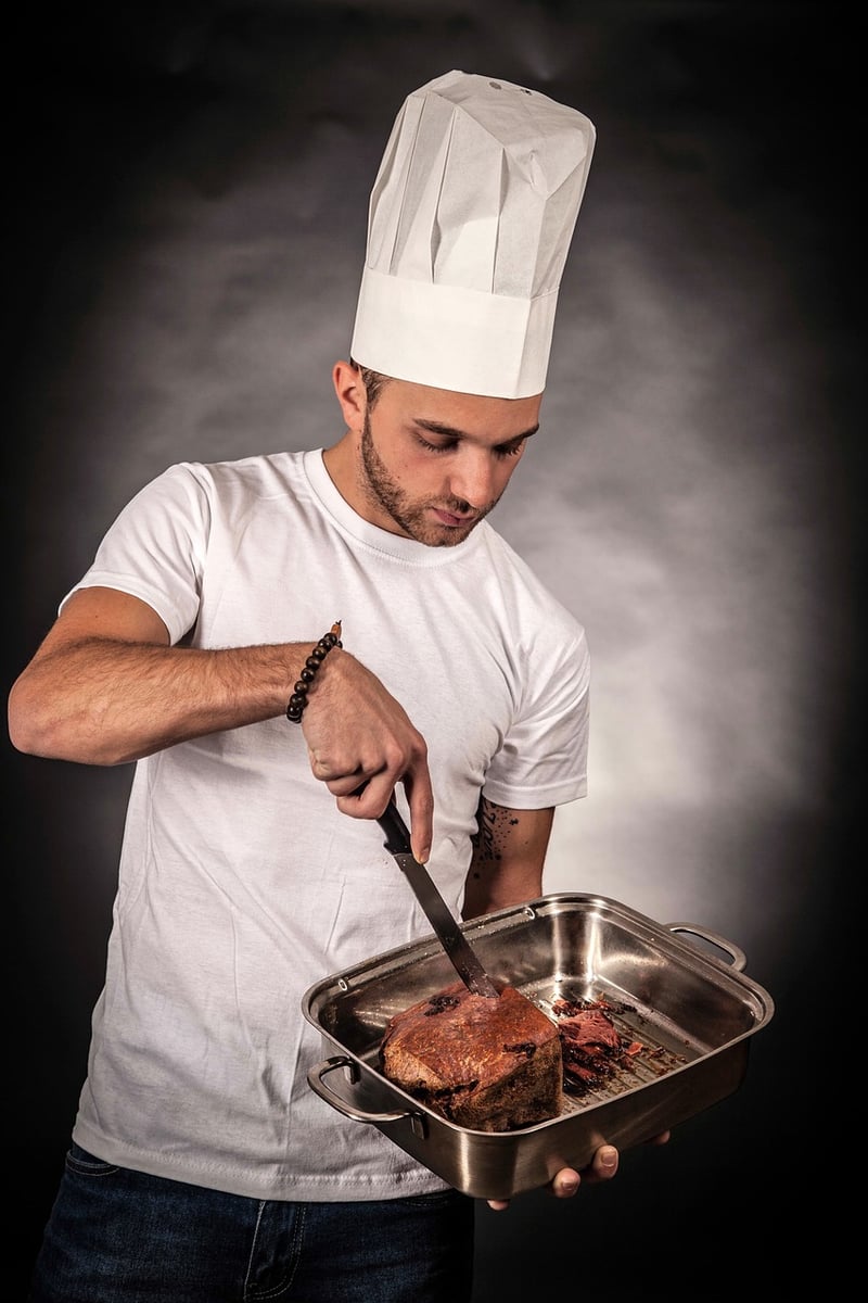 Chef cooking African-inspired fusion cuisine